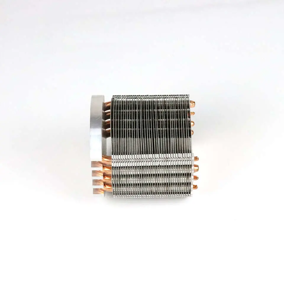 Big Sale Aluminum Zipper Fin Projector Light Heat Radiator 4 Heat Pipes Heat Sink