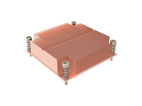 Aleta de corte de cobre/aluminio y disipador de calor electrónico de mecanizado CNC para CPU Intel