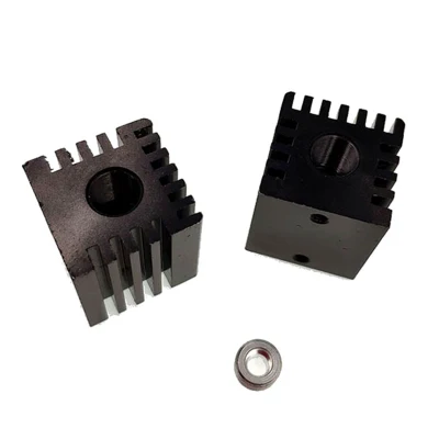 Disipador de calor de aleta raspada de cobre o aluminio extruido personalizado para diodos láser